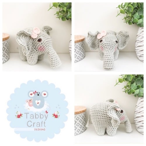Elephant - Grey and Pale Pink