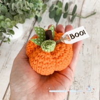 Small Halloween Boo Pumpkin  - Orange