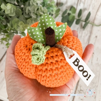 Large Halloween Boo Pumpkin  - Orange
