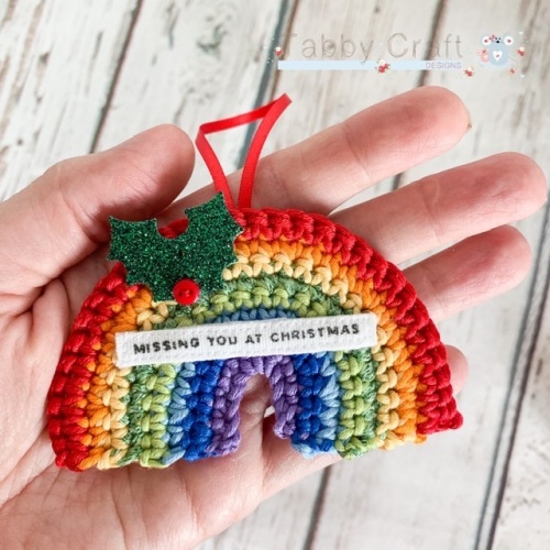 Pre-Order Hanging Mini Rainbow Decoration with Sentiment - Bright