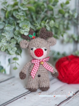 Christmas Reindeer with Bow and Bell