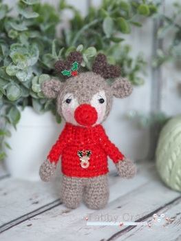 Christmas Reindeer with Rudolph Jumper - Red