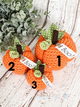 PREORDER - Halloween Boo Pumpkins  - Orange Various Sizes 