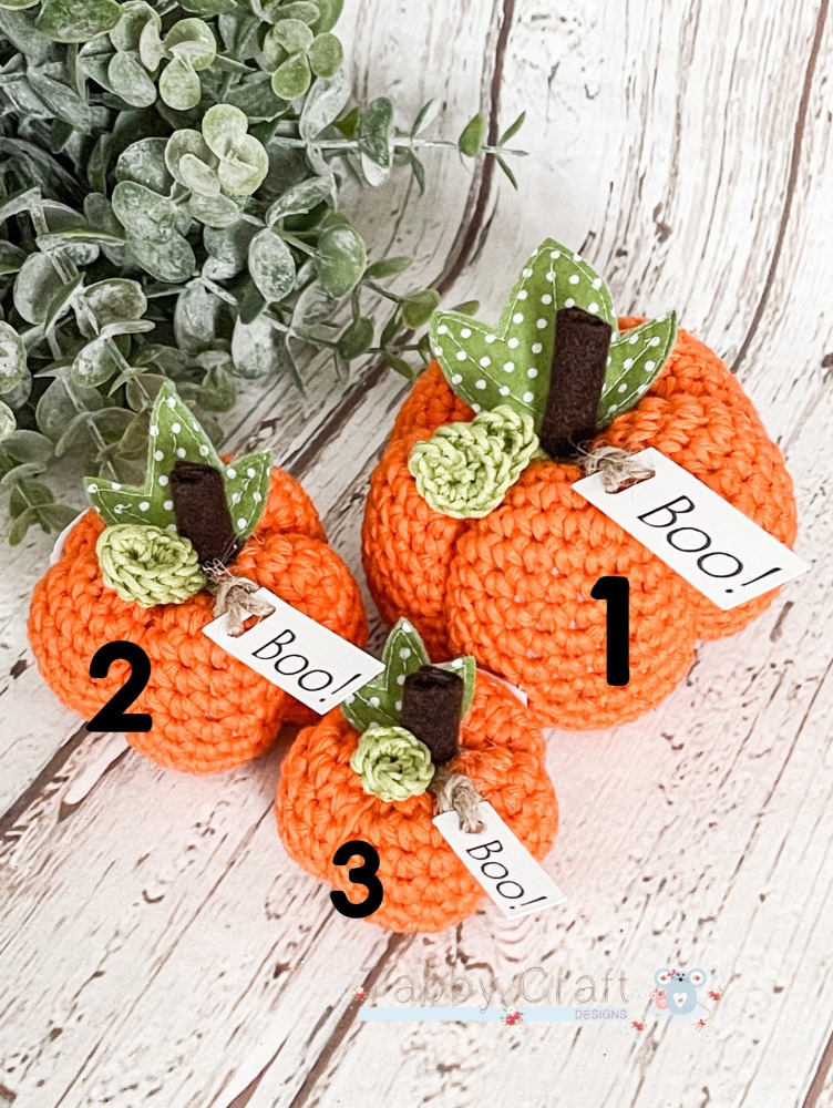 Halloween Boo Pumpkins  - Orange Various Sizes 