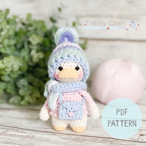 PDF Pattern - Little Duck with Hat, Scarf and Bag