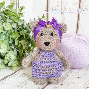  Little Bear with Jubilee Dungarees - Purple and Brown