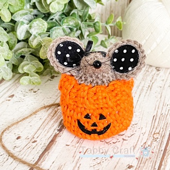 Pre-Order Small Pumpkin Jumper Mouse - Orange