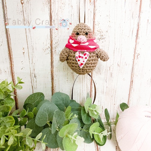 Hanging Love Birdie with Heart Scarf
