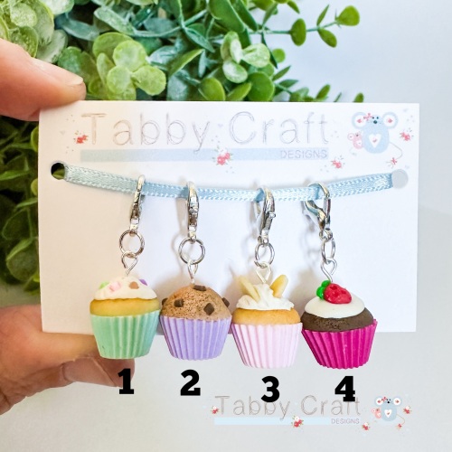 Miniature Polymer Clay Single Assorted Cakes Charms/Stitch Markers