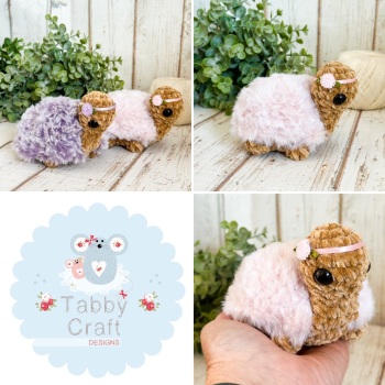Plush Fluffy Tortoise  - Pink