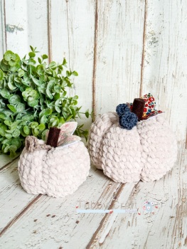 Halloween Pumpkins Set of 2 - Beige
