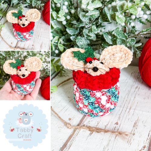 Small Christmas Jumper Mouse - Multi