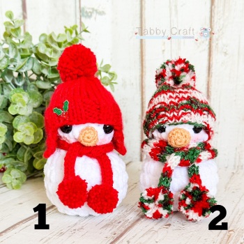 Small Snowman with a Woolly Hat - Various Colours