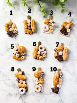 Miniature Polymer Clay Sweet Treat Breadboard Magnet/Pin Badge