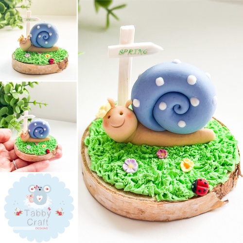 One of a Kind Spring Snail  - Blue