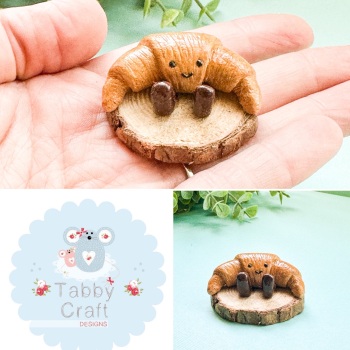 One of a Kind Summer Friendly Croissant  - Beige