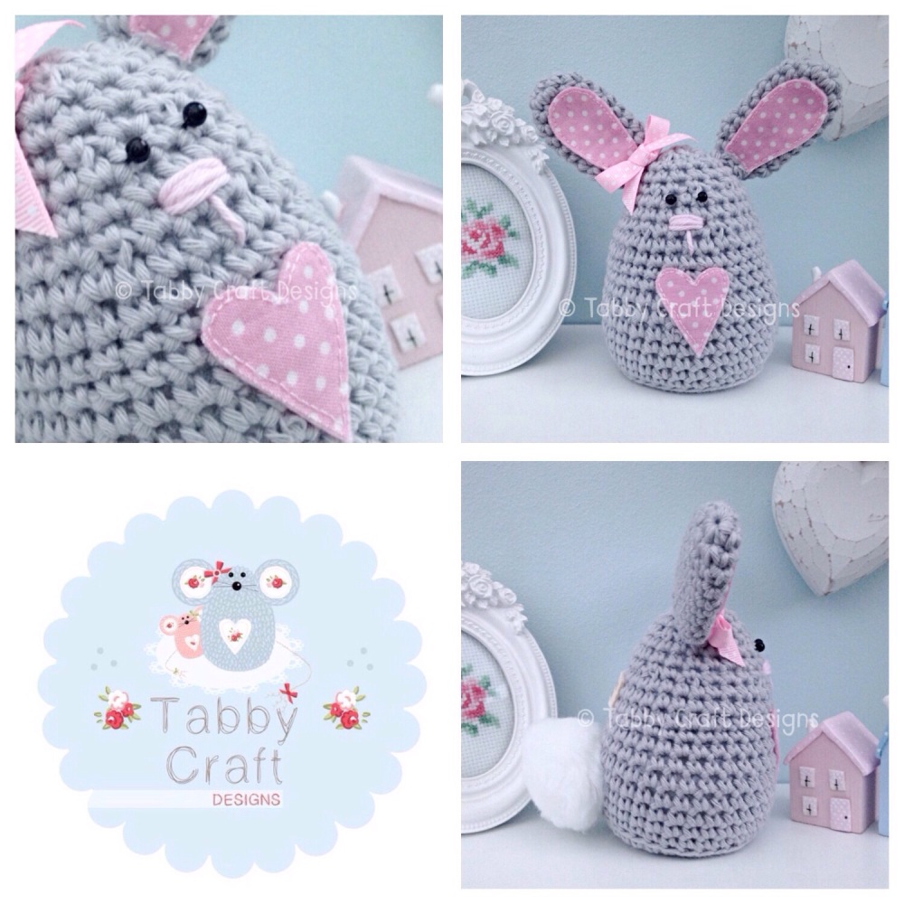 Large Bunny - Grey and Pink