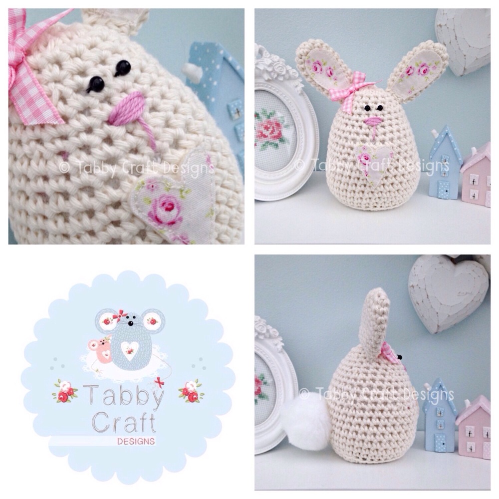 Large Bunny - Cream and Pink