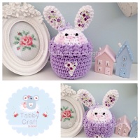  Bunny Peek-a-Boo Buddy - White and Lilac