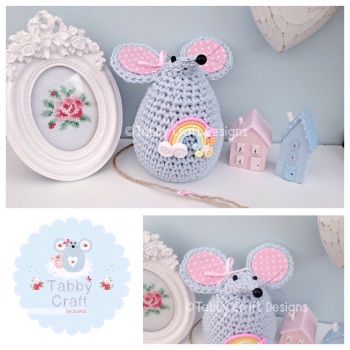Large Rainbow Mousey - Blue and Pink