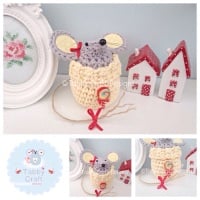 Small Lollipop Jumper Mouse - Lemon and Grey