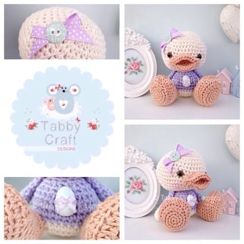 Duckie with Easter Egg Jumper - Ivory and Lilac
