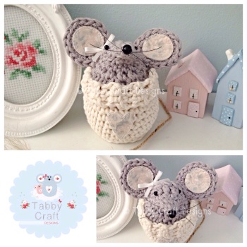 Small Jumper Mouse - Ivory and Grey