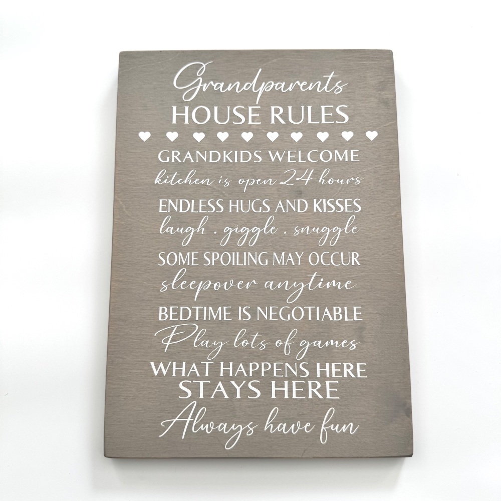 Grandparents Rules Sign