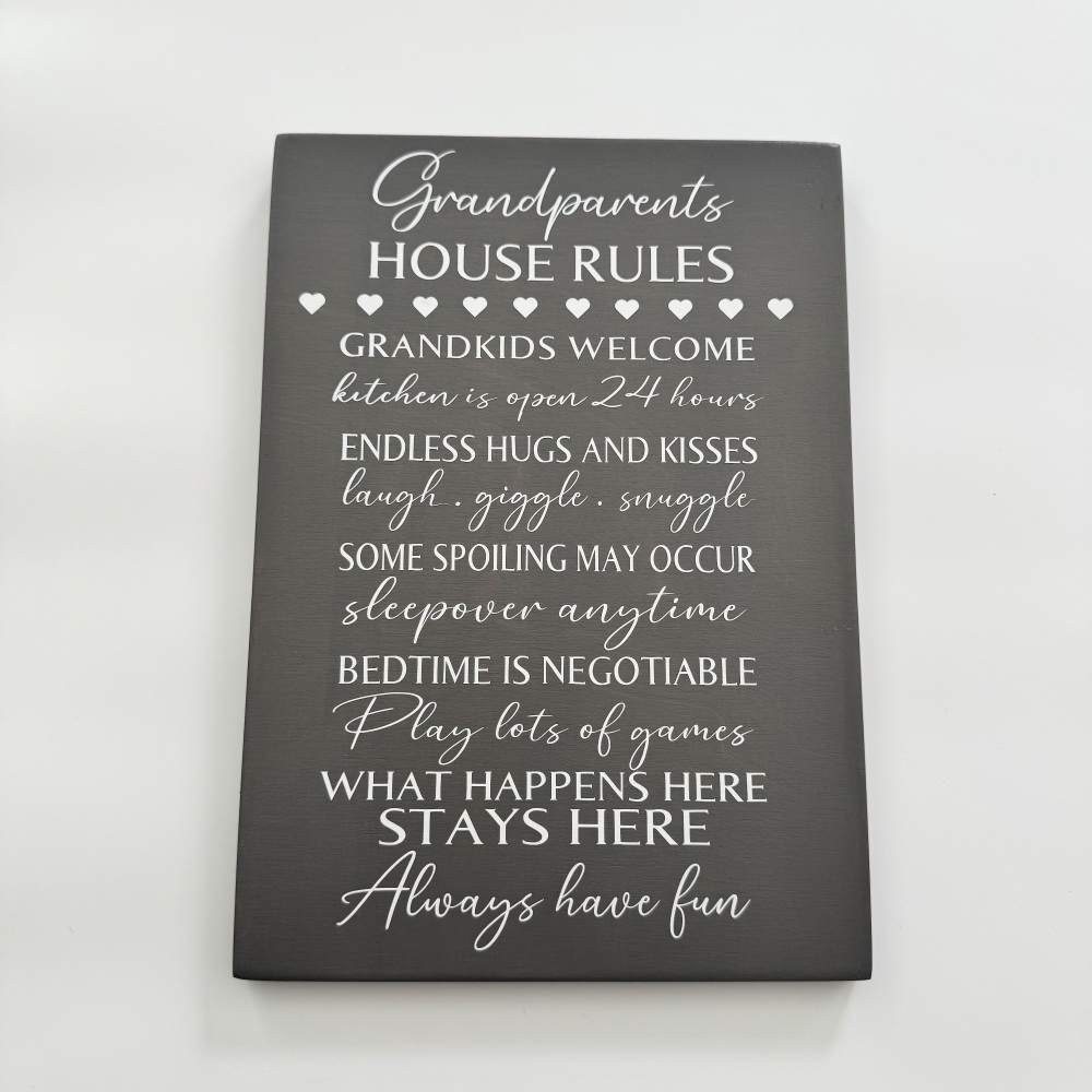 Grandparents Rules Sign