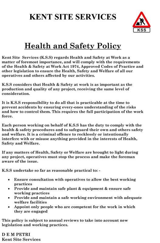 Health and safety policy