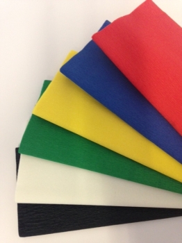 Basic Colour Crepe Paper - 51cm x 3m - Assorted - Pack of 12