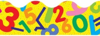 Numbers Maths Fun Border Trimmers - Pack of 12 x 1m Strips