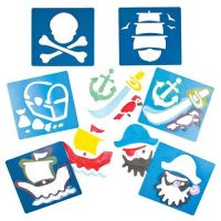 Pirates Washable Stencils - Assorted - Pack of 6