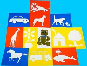 Giant Washable Stencils - Assorted - Pack of 6