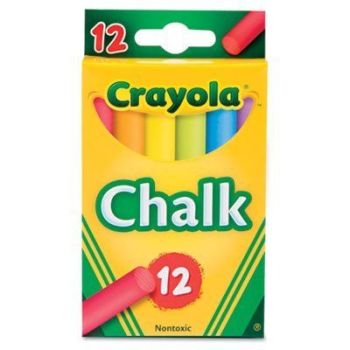 Crayola Anti-Dust Chalk - Assorted - Pack of 12