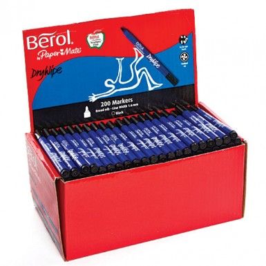 Berol Dry-Wipe Pens - Fine Tip - Pack of 200