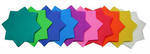 Tissue Paper Stars - Assorted Sizes & Colours - Pack of 480 x 3