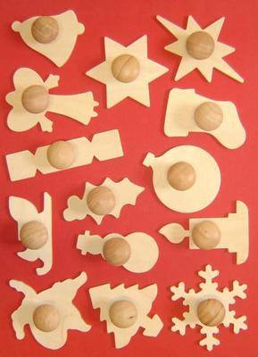 Christmas Wooden Templates - Assorted - Set of 14