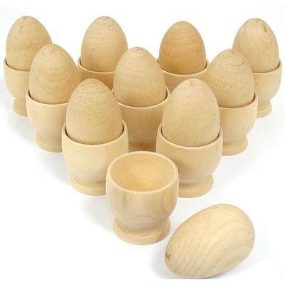 Wooden Eggs - Pack of 10