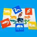 Jungle Washable Stencils - Assorted - Pack of 6