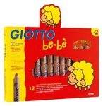 Giotto Be-Be' Super Soft Pencils - Assorted - Pack of 12 - 2 Years +