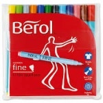 Berol Colour Fine Colouring Pens - Assorted - Pack of 12