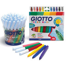 Giotto Turbo Maxi Colouring Pens - Assorted - Pack of 12