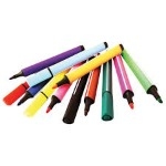 Schoolcraft Triangular Colouring Pens - Assorted - Tub of 36