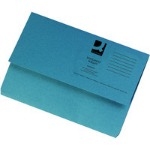 Foolscap Document Wallet - Blue - 285gsm - Pack of 50
