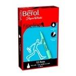 Berol Fineline Pens - Please Select Colour - 0.4mm - Pack of 12