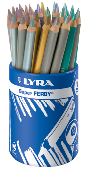 Lyra Super Ferby Metallic Pencils - Assorted - Tub of 36