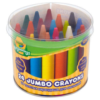 Crayola Beginnings Jumbo Crayons - Assorted - Pack of 24 - 1 year+