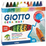 Giotto Maxi Wax Crayons - Assorted - Pack of 12
