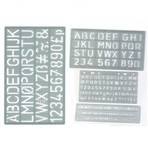 Lettering Stencils - Assorted - Set of 4